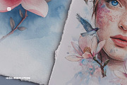 Two A4 Deckled Edge Paper Mockup, a Product Mockup by Custom Scene (Thumbnail 3 of 10)