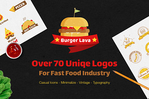 Over 70 Various Logos for Fast Food