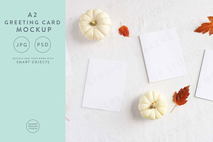 Styled Fall Greeting Card Mockup