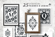 100 Folk Art vector linocut prints, an Object Graphic by DariSmartArt (Thumbnail 7 of 16)