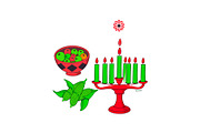 Kwanzaa Candle Holder Vector Set, an Object Graphic by Designs_River (Thumbnail 9 of 16)
