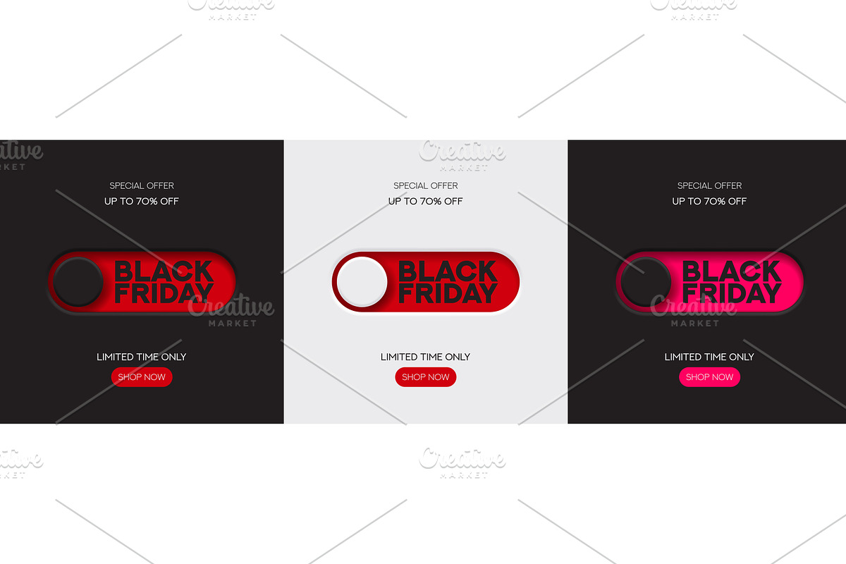 Concept of banners for Black Friday, an Object Illustration by Andrey Yaroslavtsev