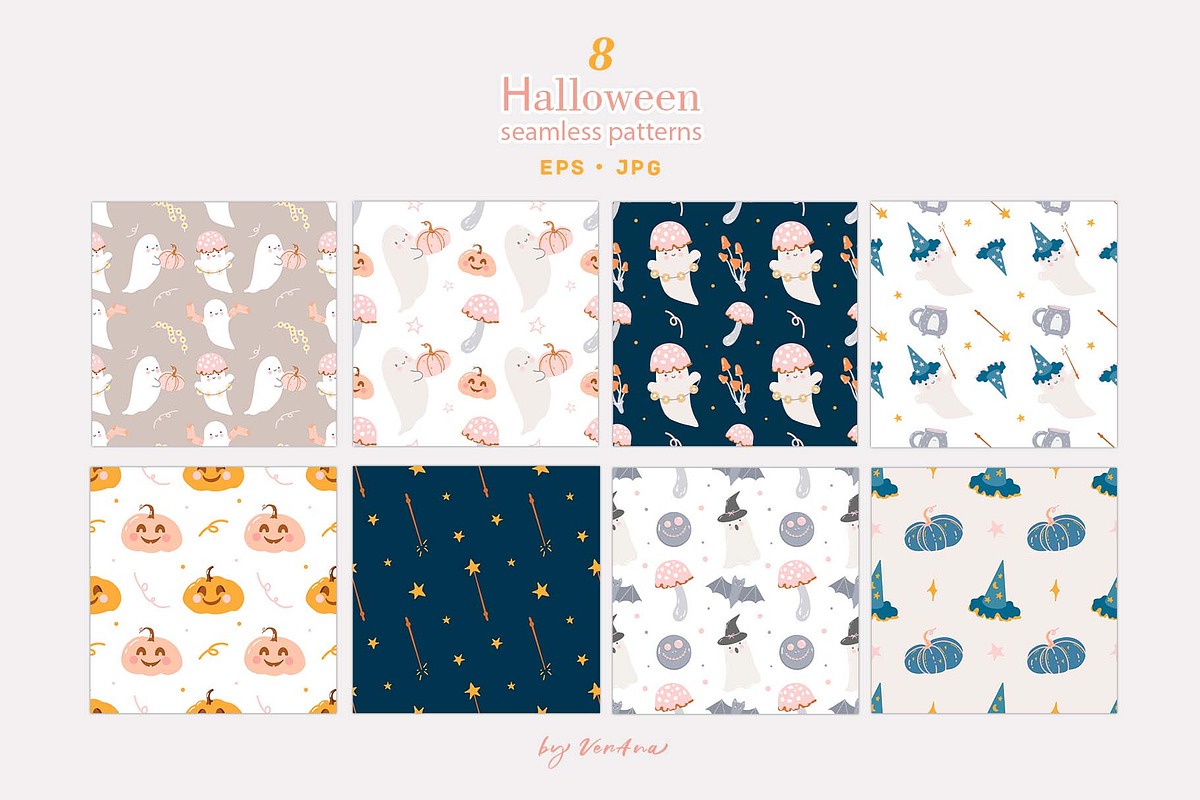 Fall & Halloween clipart. Autumn set, a Seasonal Illustration by VerAna (Photo 14 of 20)