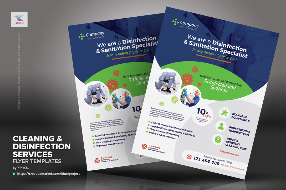 Cleaning & Disinfection Flyers, a Flyer Template by kinzi21 (Photo 3 of 4)