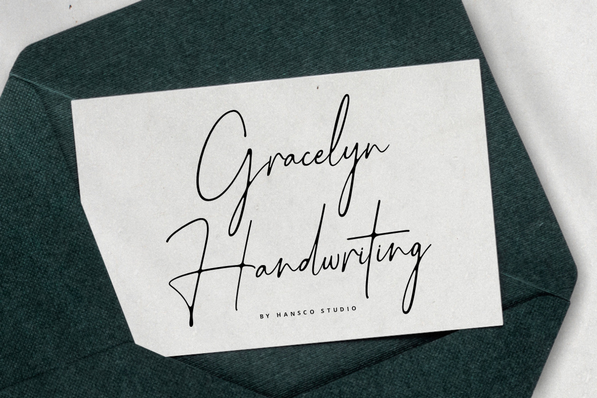 Gracelyn Handwriting Font, a Handwritten Font by Burhan Afif (Photo 1 of 10)
