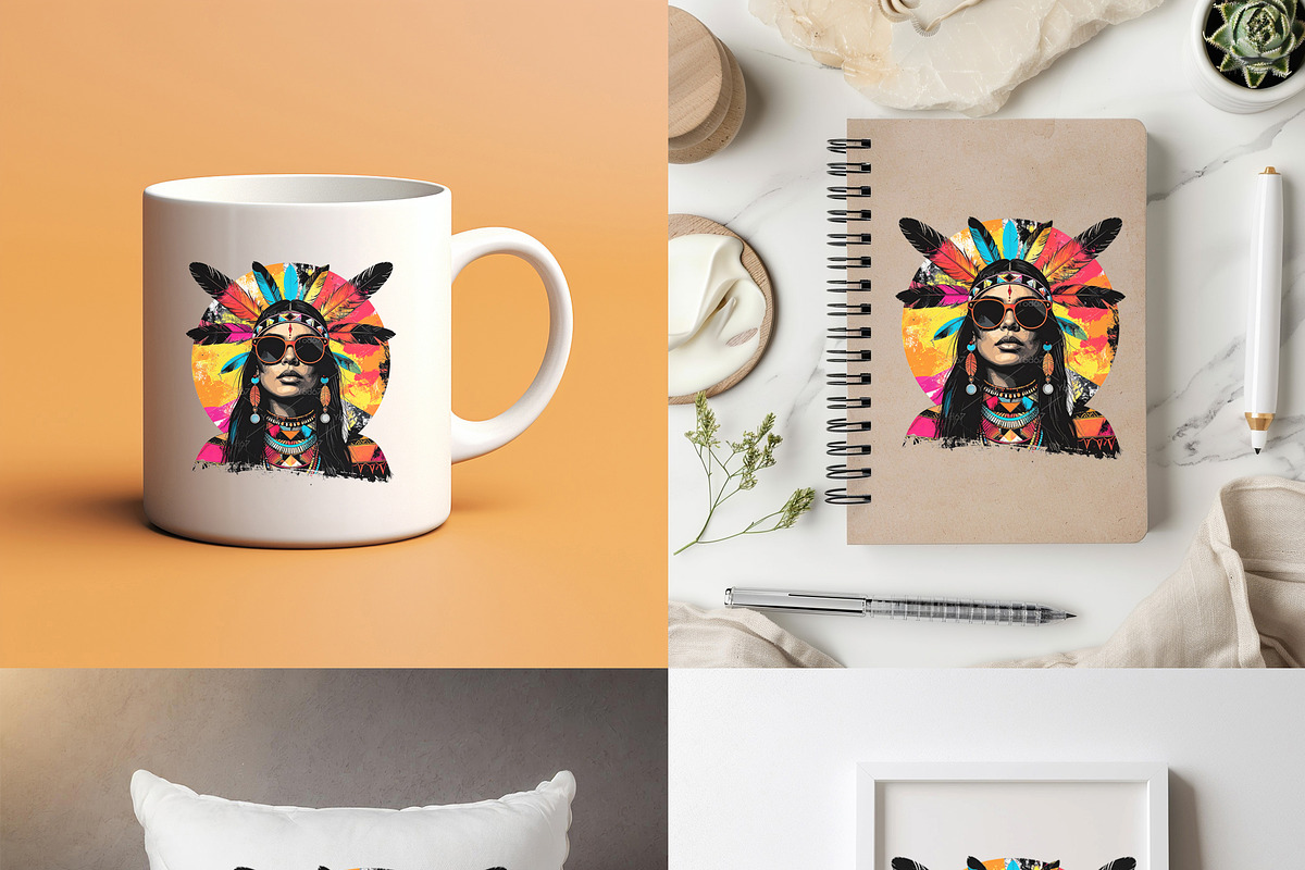 Artwork of a Native American woman., a Person Illustration by yod67 (Photo 9 of 9)
