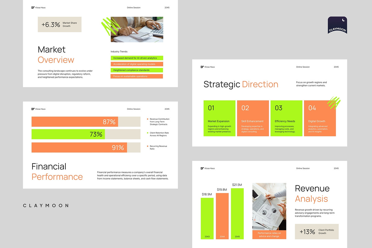 Corporate Annual Report Presentation, a Presentation Template by Claymoon Lab (Photo 3 of 7)