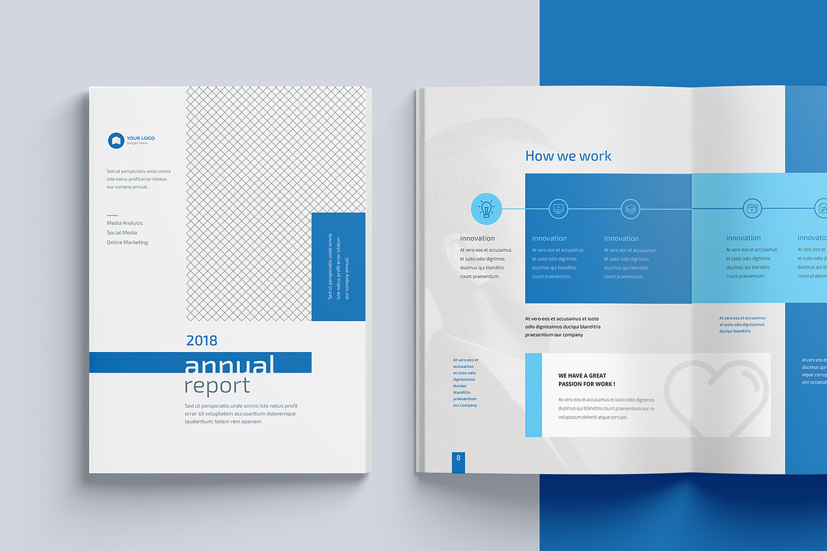 Annual Report A4 & Us Letter, a Brochure Template by Pro-Gh (Photo 1 of 20)