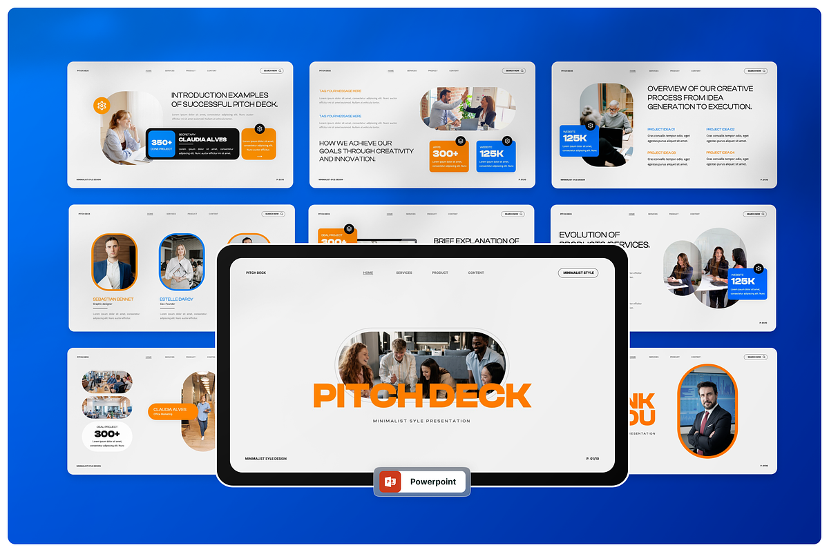 Pitch Deck -  Minimalist Powerpoint, a Presentation Template by Annora Studio (Photo 1 of 5)