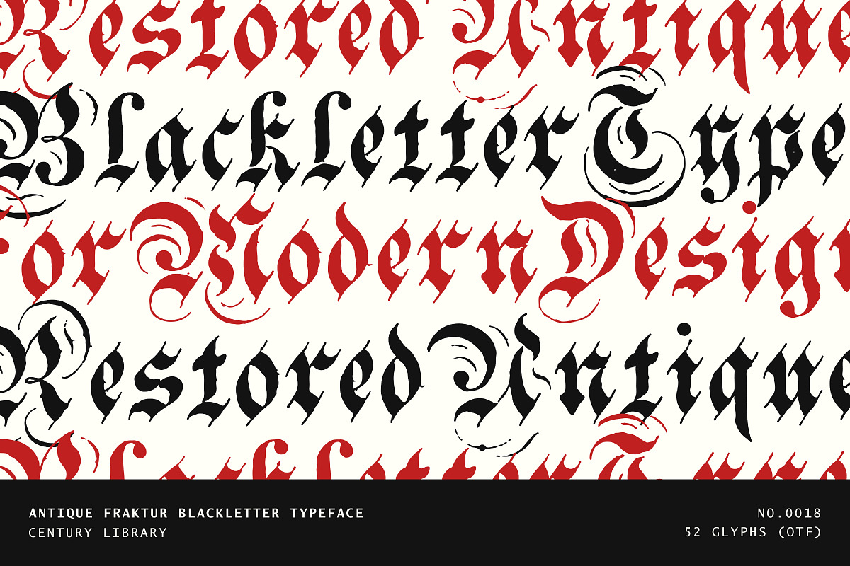 Fraktur Display Font – Vintage Type, a Blackletter Font by Century Library (Photo 1 of 5)