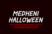 Medheni Halloween Font, a Sans Serif Font by Iqsiart Studio (Thumbnail 2 of 7)