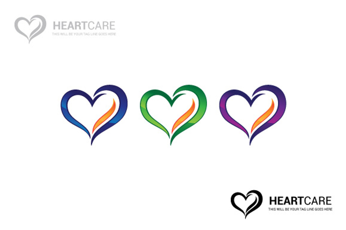Heart care logo template., a Branding & Logo Template by The Branding Fusion (Photo 3 of 3)