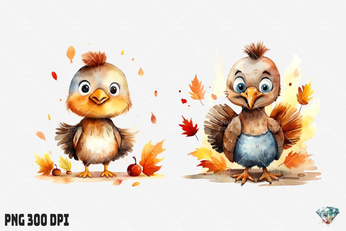 Autumn Turkey Watercolor, an Illustration by Gemstone (Photo 3 of 12)