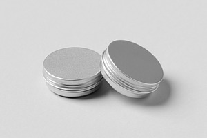 Metal cosmetic jar mockup JPEG