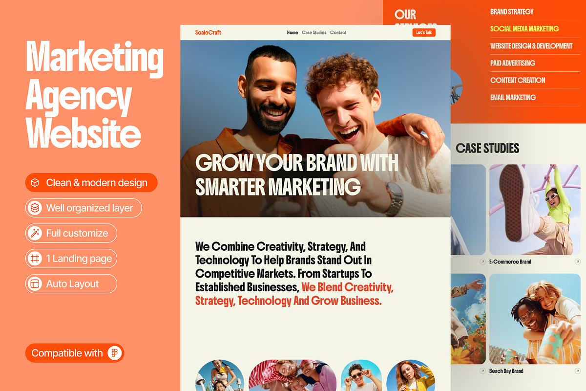 Marketing Agency Landing Page, a Landing Page Template by Ahmed Rubel (Photo 1 of 3)
