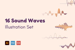 Sound Waves Illustration, an Illustration by GravitaSign