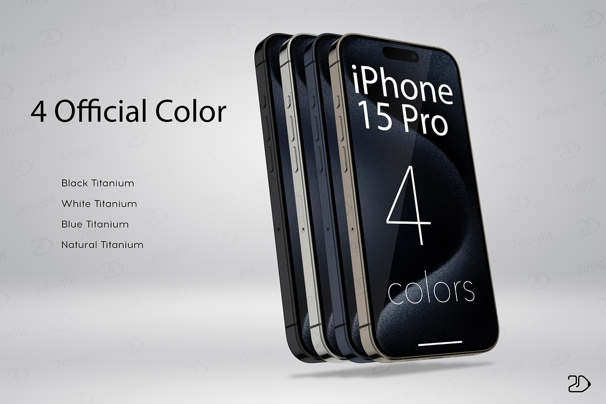 IPhone 15 Pro Max Mockup Set, an iPhone Mockup by 2dsight (Photo 2 of 4)