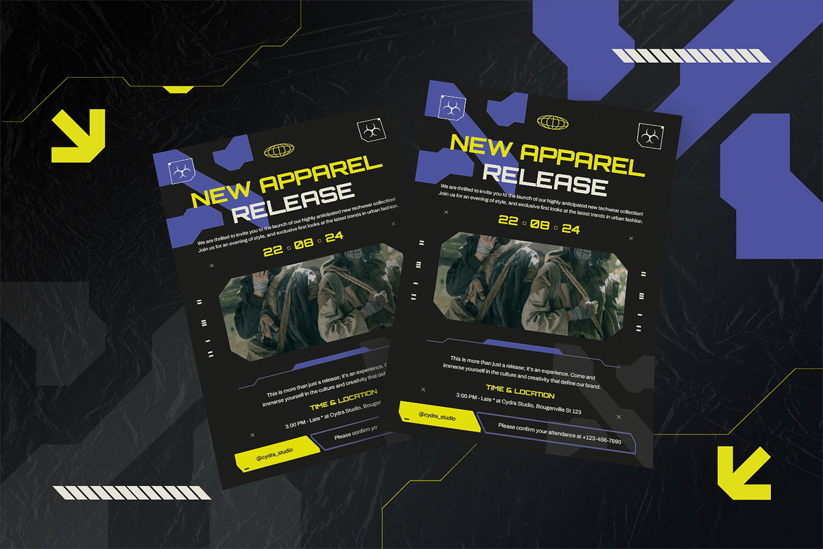 Techwear Release - Event Invitation, an Invitation Template by StreaksideStd (Photo 3 of 3)