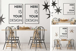 10 Christmas mockup posters