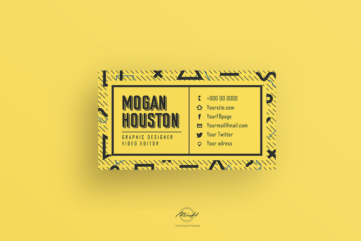 Retro Bussiness Card Template, a Business Card Template by MH Design Template (Photo 4 of 7)