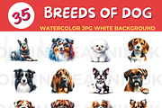 BREEDS OF DOG watercolor JPG white b, an Animal Illustration by John_Walker (Thumbnail 2 of 3)
