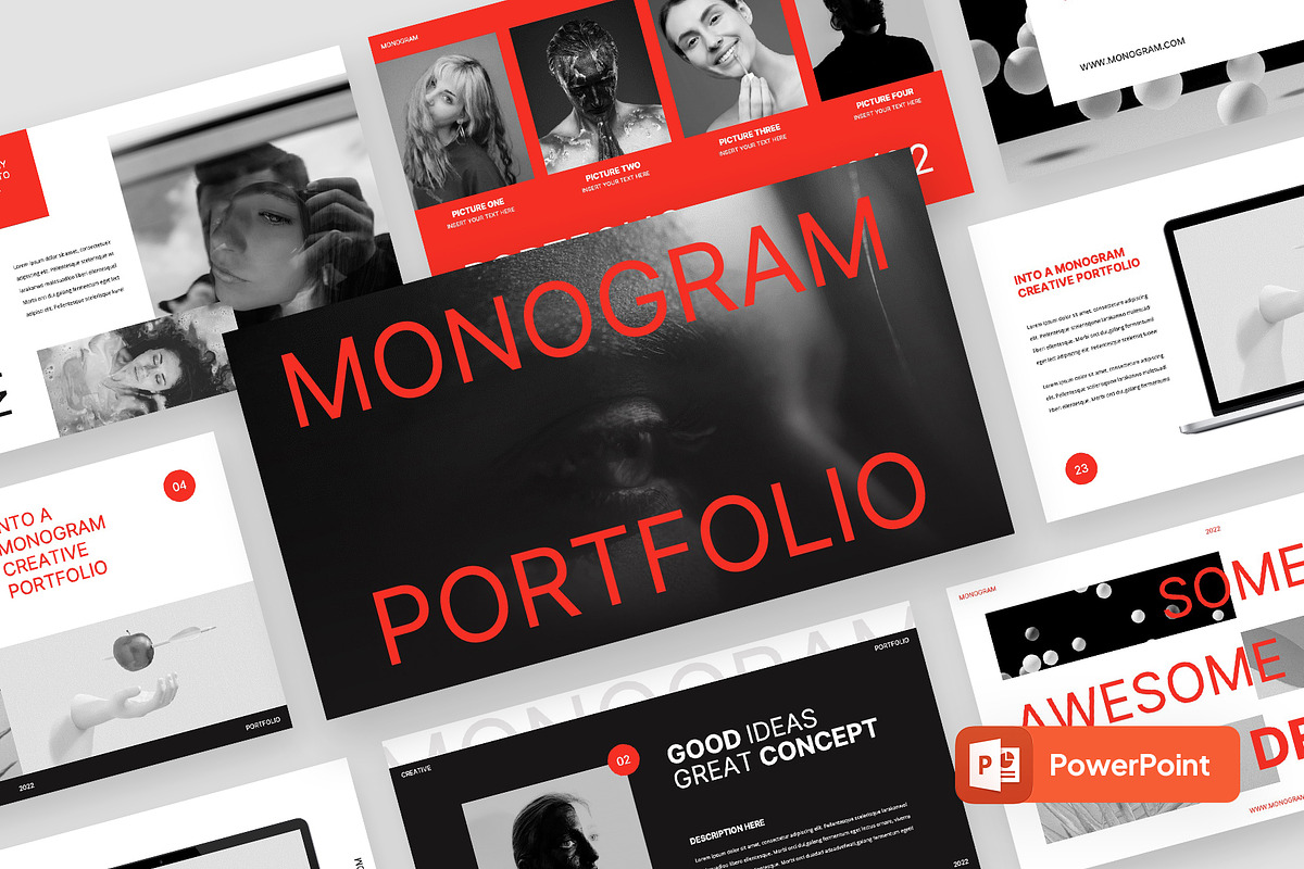 MONOGRAM - Powerpoint Template, a Presentation Template by rgbryand (Photo 1 of 9)