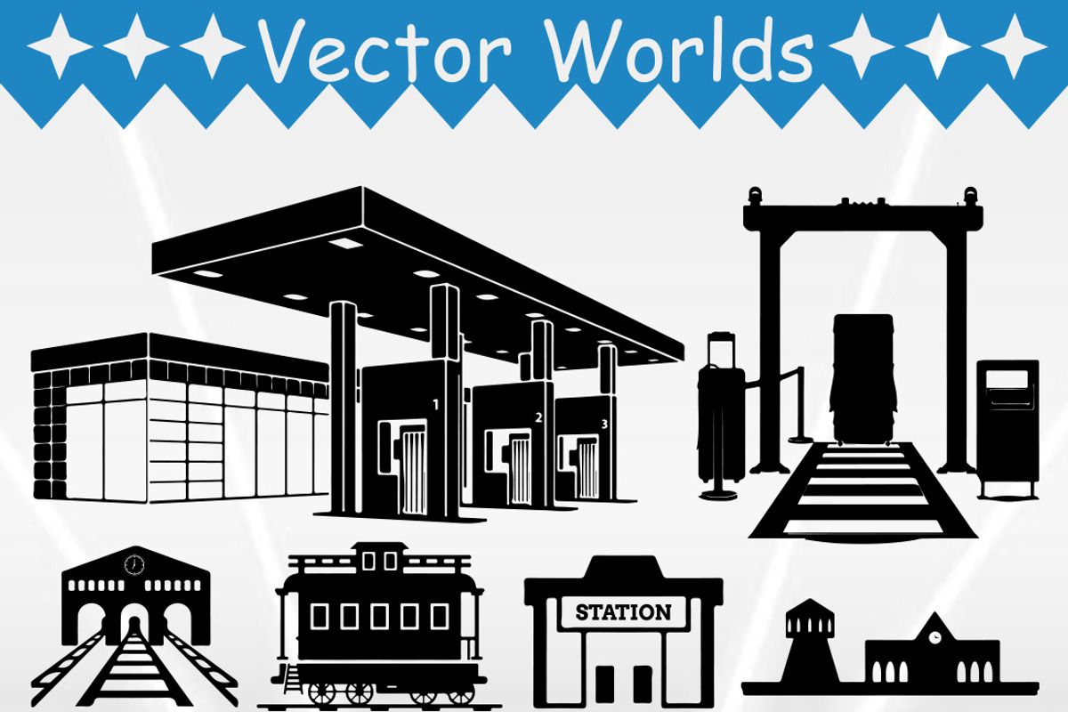 Station SVG, Parking, Station SVG, an Object Graphic by VectorWorlds (Photo 2 of 3)