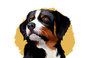Dogs Pet Portraits Art Print Set 7, an Animal Illustration by Dneprstock (Thumbnail 2 of 5)