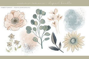 SUMMER ROMANCE CLIPART BUNDLE DH