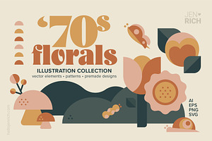 70s Florals Illustration Collection