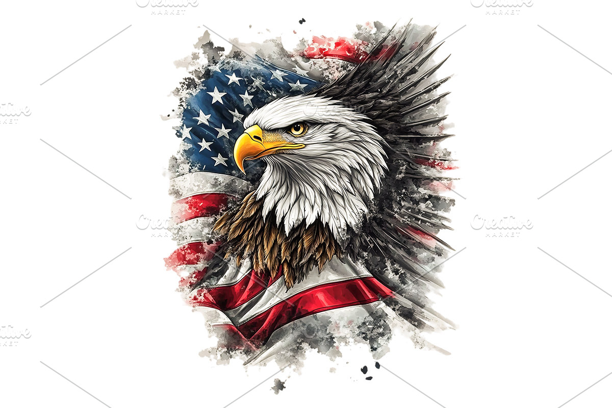 American Eagle Patriotic PNG, an Illustration by VetalStock