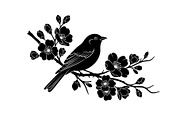 Bird Branch Silhouette Bundle, an Illustration by yasushie (Thumbnail 25 of 31)