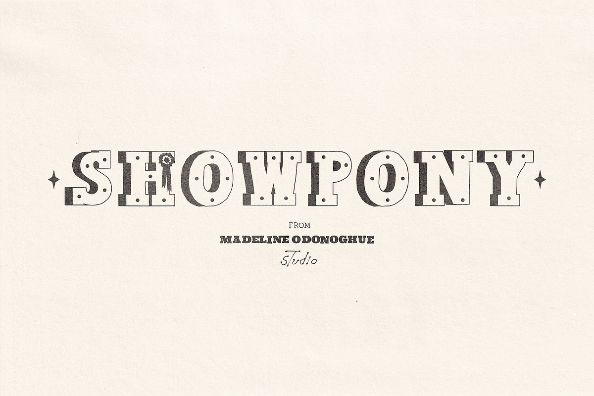 Show Pony Hand Drawn Western Font, a Slab Serif Font by Madeline ODonoghue Design (Photo 4 of 10)