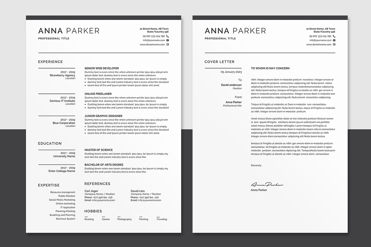 Resume/CV, a Resume Template by Creatune (Photo 2 of 4)