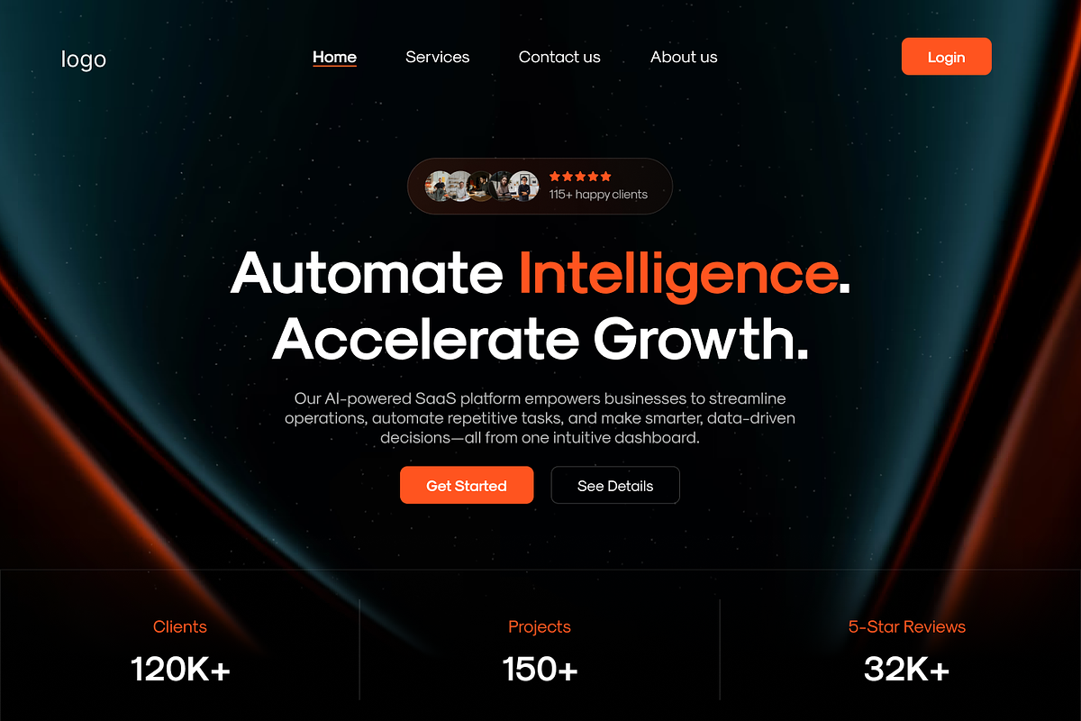 startups,car, relstate landing pages, a Design Template by RayeesKhan (Photo 2 of 5)