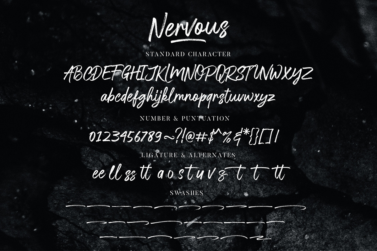 Nervous Brush Font, a Script Font by trustha (Photo 14 of 15)