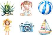 Summer Kids Beach Clipart, an Illustration by Designking (Thumbnail 2 of 5)