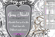 Ornamented shield design, an Object Graphic by Pelican graphics (Thumbnail 3 of 3)