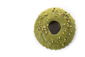 Pistachio cake isolated on white background, a Food & Drink Photo by etorres69