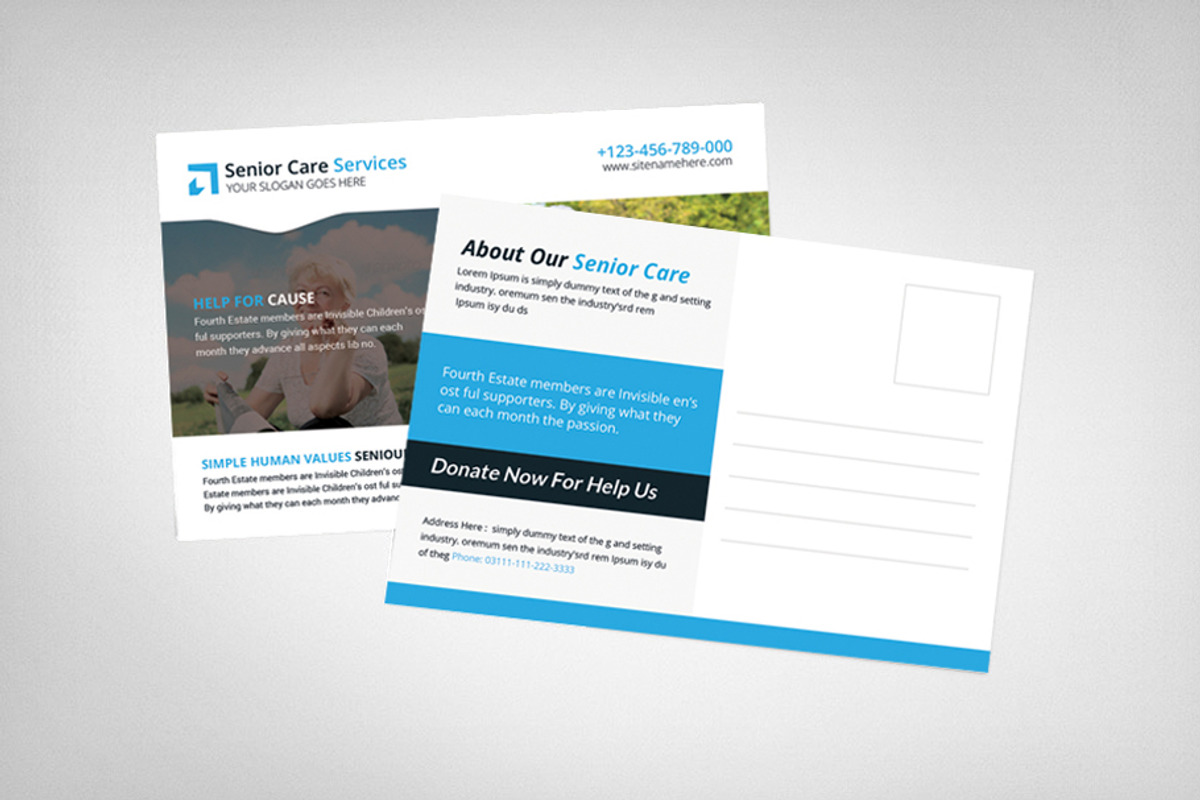 Ealdry Care Postcard Template, a Card Template by graphicforest (Photo 2 of 3)