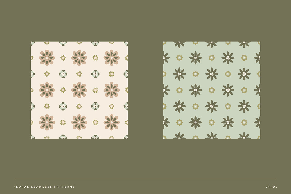 Floral Shapes & Seamless Patterns, an Object Graphic by studiocolectivo (Photo 8 of 12)