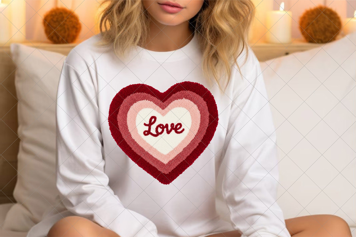 Faux Yarn Valentine Heart Png, an Illustration by SinaCreation (Photo 3 of 7)