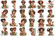 Whimsical Summer Girl Clipart, an Illustration by Craft Nest (Thumbnail 6 of 12)
