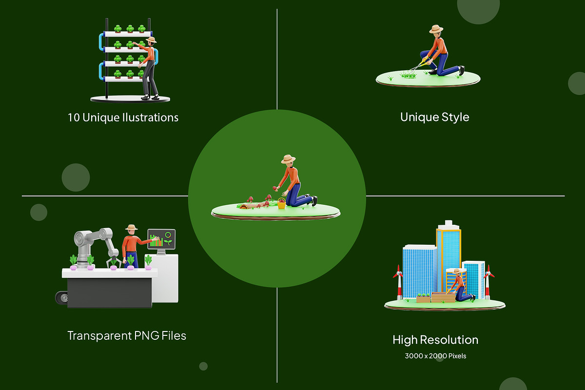 Agriculture 3D Illustration Pack, a 3D by novia99design (Photo 4 of 6)