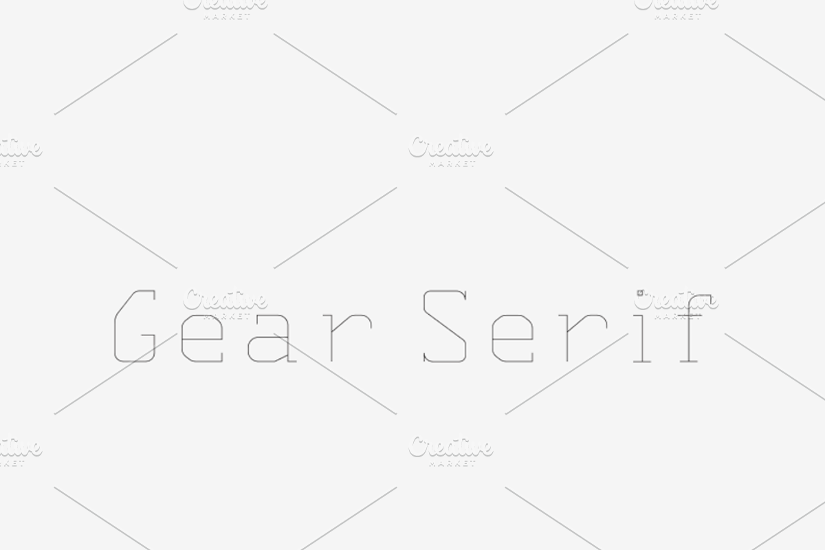 Gear Serif - Laser, Craft Cutter Font