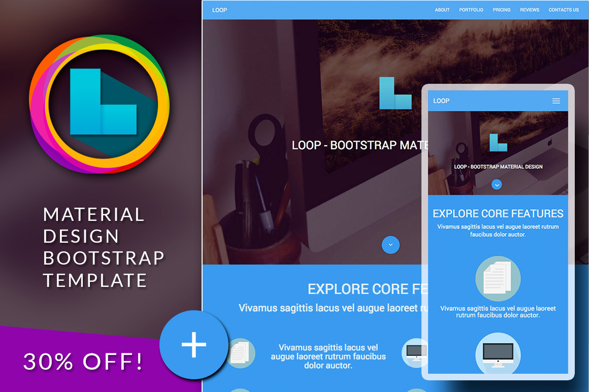 LOOP Bootsrap responsive template, a Bootstrap Template by Bootstraptor