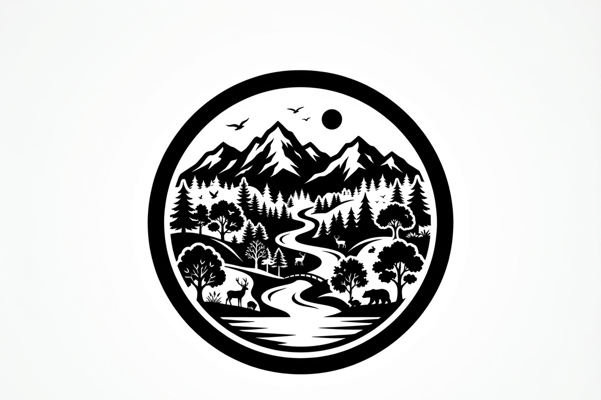 60 Eco Globe Landscape Silhouette, a Technology Illustration by Amazin_art (Photo 18 of 49)
