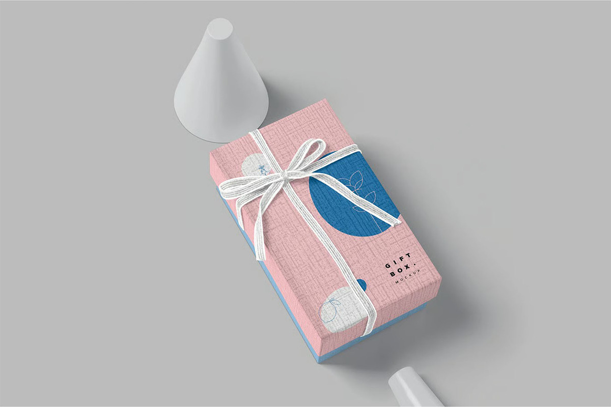 Gift Box Mockup, a Packaging Mockup by megostudi0 (Photo 7 of 11)