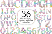 Pastel Glitter Spring Alphabet PNG, an Object Illustration by KennedyStudio (Thumbnail 1 of 5)
