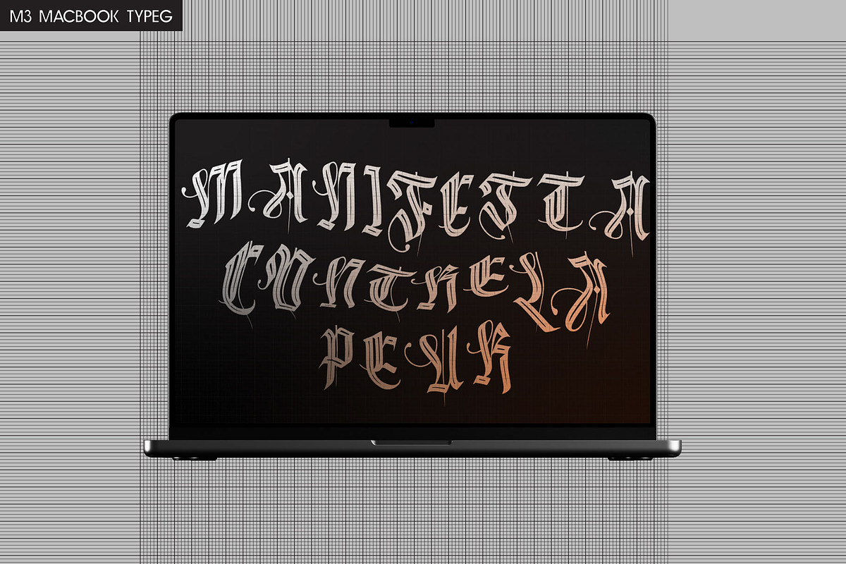 M3 Macbook Pro TYPEG, a Mac Mockup by cromatixclassroom (Photo 4 of 4)
